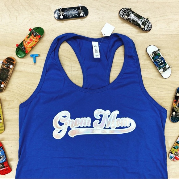 Grom Mom Skate Mom Racer Tanks Roller skate Skateboard - Picture 5 of 5